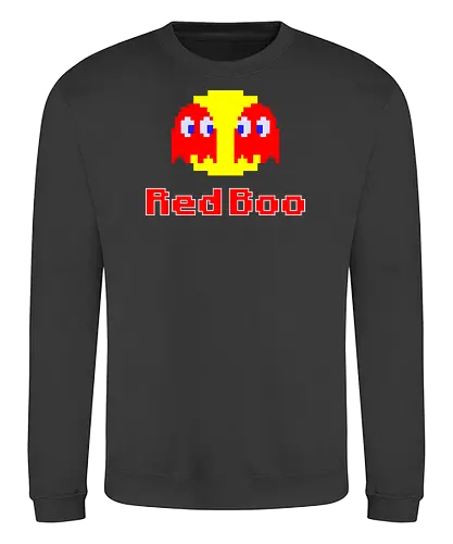 Red Boo - pixel, boo, Bull - Sweatshirt