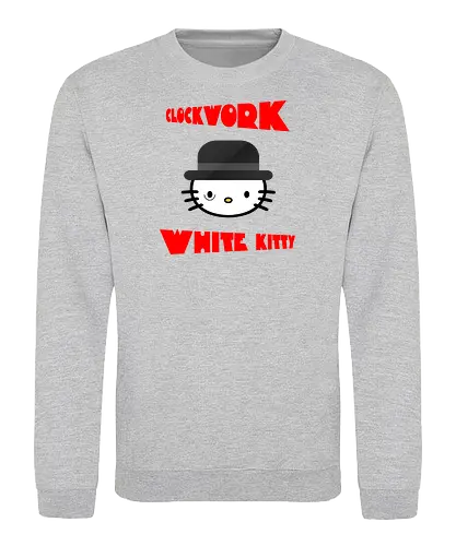 Clockwork White Kitty - Sweatshirt