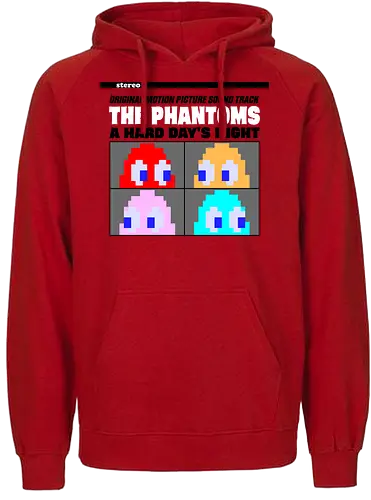 The Phantoms Red Album - phantom, ghost, arcade, retro, music, pop - Fairtrade Hoodie