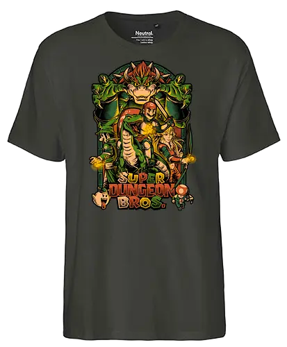 Super Dungeon Bros - dungeon, fantasy, gaming, mario - Fairtrade T-Shirt