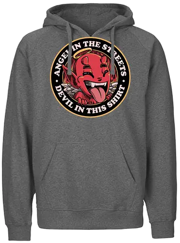 Angel in the Streets - Funny Cute Demon - angel, devil - Fairtrade Hoodie