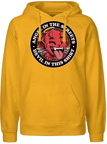 Angel in the Streets - Funny Cute Demon - angel, devil - Fairtrade Hoodie