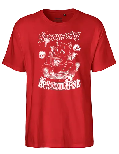 Apocalypse Cat - Cute Black Magic - apokalypse, cat, katze, pentagram - Fairtrade T-Shirt