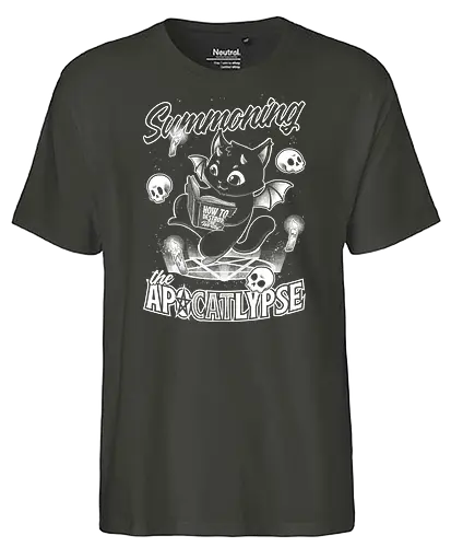 Apocalypse Cat - Cute Black Magic - apokalypse, cat, katze, pentagram - Fairtrade T-Shirt