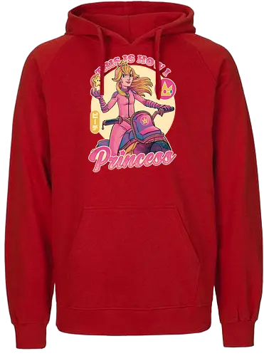How I Princess - Powerful Video Game Biker - princess, gaming, empowerment - Fairtrade Hoodie