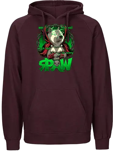 Meme Dog from Hell - meme, doge, wow, dog - Fairtrade Hoodie