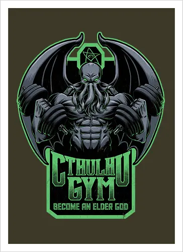 Cthulhu Gym - Muscular Bodybuilder Monster