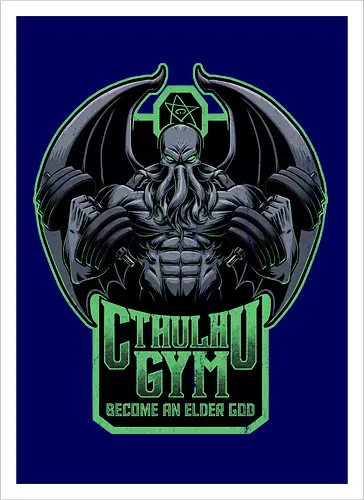 Cthulhu Gym - Muscular Bodybuilder Monster