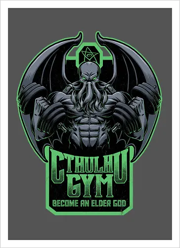 Cthulhu Gym - Muscular Bodybuilder Monster