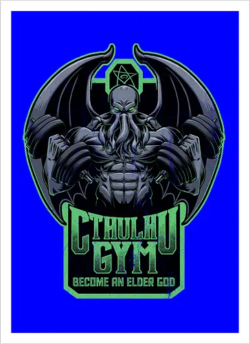 Cthulhu Gym - Muscular Bodybuilder Monster