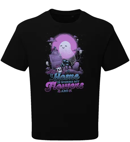 Ghost Home Flowers Dark Humor Pun