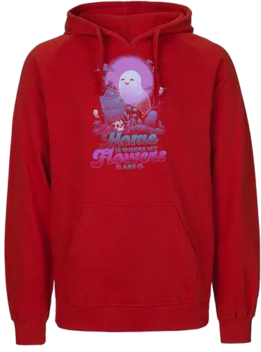 Ghost Home Flowers Dark Humor Pun - ghost, geist, plantmom, Grab, Grave - Fairtrade Hoodie