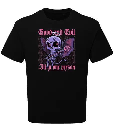 Good and Evil - Funny Diabolical Skull