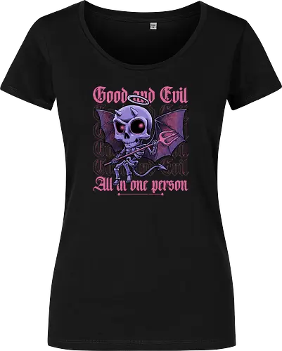 Good and Evil - Funny Diabolical Skull