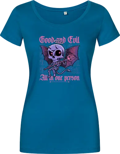 Good and Evil - Funny Diabolical Skull