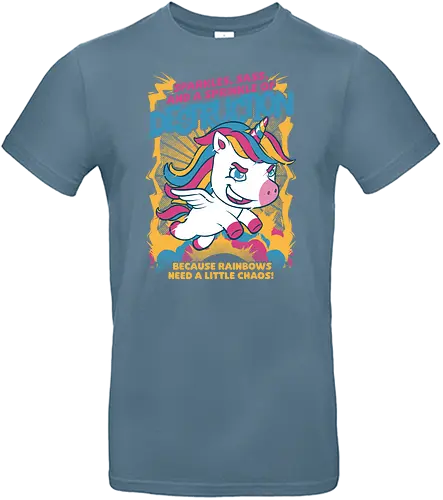 Unicorn Rainbows Destruction - unicorn, einhorn, chaos - Standard T-Shirt