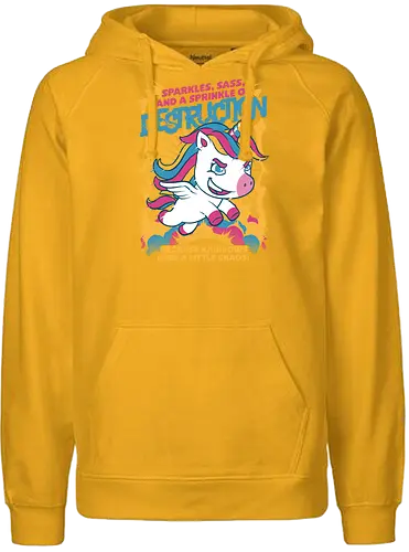 Unicorn Rainbows Destruction - unicorn, einhorn, chaos - Fairtrade Hoodie