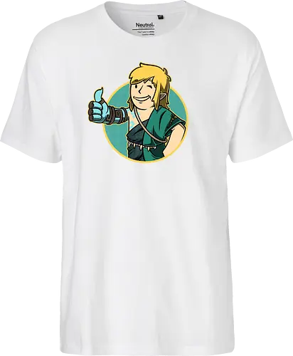 Vault Elf Boy Game - vault, Hero of Time, mashup, gaming, kingdom - Fairtrade T-Shirt