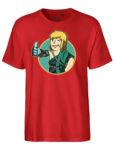 Vault Elf Boy Game - vault, Hero of Time, mashup, gaming, kingdom - Fairtrade T-Shirt