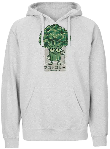 cute broccoli - broccoli, love, cute, delicious, vegetables - Fairtrade Hoodie