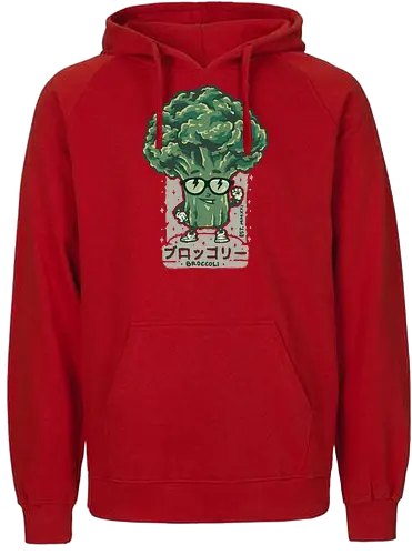 cute broccoli - broccoli, love, cute, delicious, vegetables - Fairtrade Hoodie