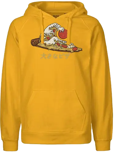 The Great Pizza Wave - pizza, wave, kanagawa, fast food, grt wave - Fairtrade Hoodie