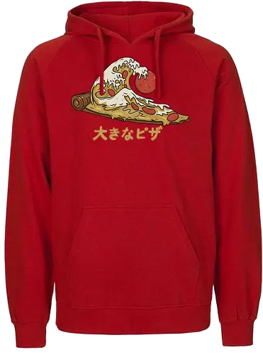 The Great Pizza Wave - pizza, wave, kanagawa, fast food, grt wave - Fairtrade Hoodie