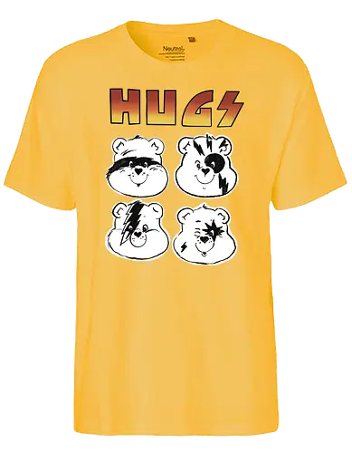 hugs care br - cartoon, 90s, cute, metal, br - Fairtrade T-Shirt