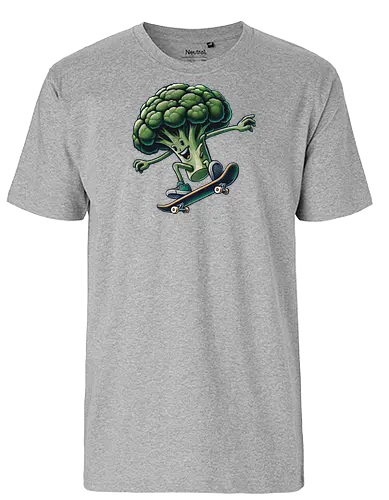 brocc-ollie - broccoli, skateboard - Fairtrade T-Shirt