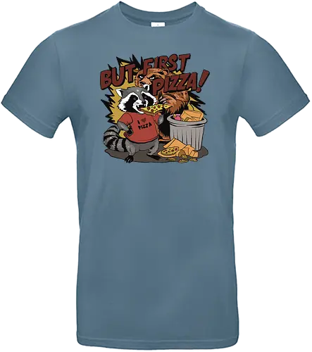 raccoon ting a slice of pizza - pizza, raccoon, trash - Standard T-Shirt