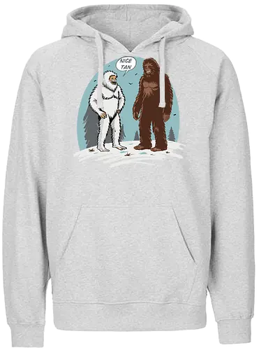 Yeti meets Sasquatch Nice tan - legend - Fairtrade Hoodie