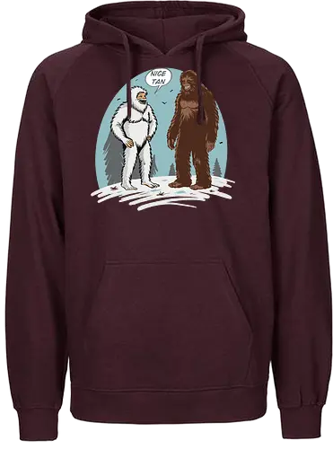 Yeti meets Sasquatch Nice tan - legend - Fairtrade Hoodie