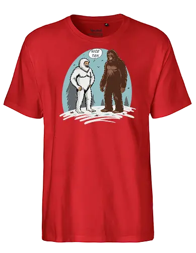 Yeti meets Sasquatch Nice tan - legend - Fairtrade T-Shirt