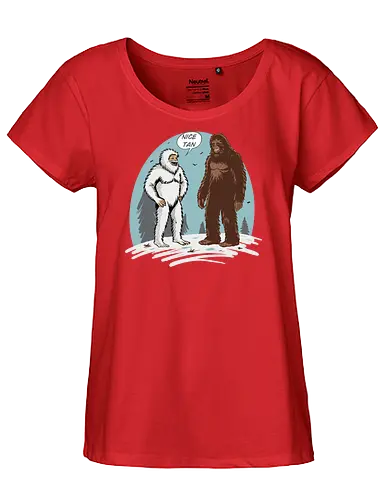 Yeti meets Sasquatch Nice tan - legend - Fairtrade Girl Shirt