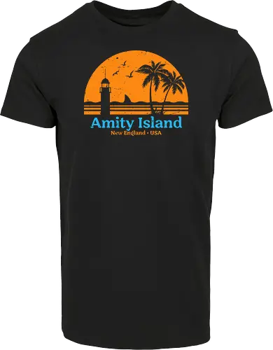 Amity Island #1 - shark, hai, Weißer Hai, Amity Island - Hausmarke Shirt