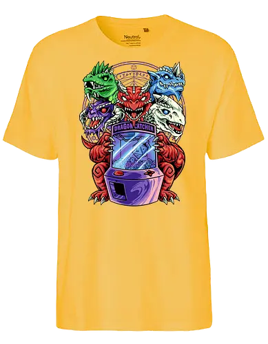 dragon catcher - dragon, dice, Arcade game - Fairtrade T-Shirt