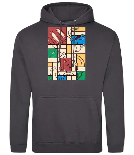pets mondrian - Néo-Plasticisme, art, animals, dog, cat - Standard Hoodie