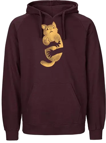 what the pets - cat, finger, F**k, hug - Fairtrade Hoodie