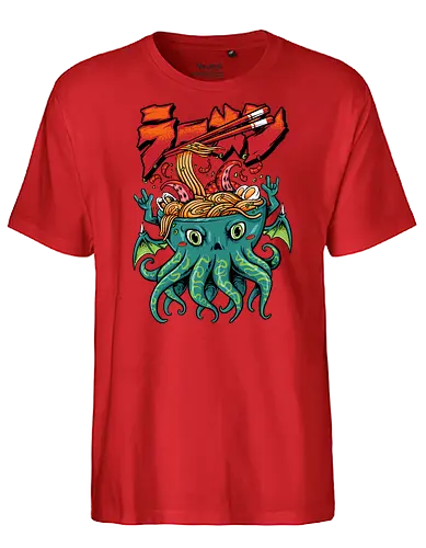 cthulhu ramen - monster, lovecraft, noodles - Fairtrade T-Shirt