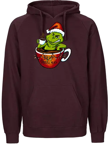 double expresso - grumpy, coffee, christmas - Fairtrade Hoodie