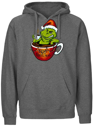 double expresso - grumpy, coffee, christmas - Fairtrade Hoodie