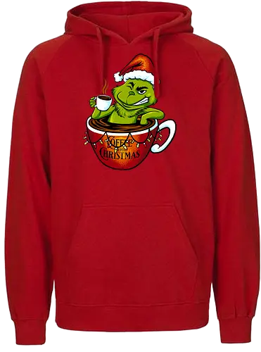 double expresso - grumpy, coffee, christmas - Fairtrade Hoodie