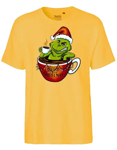 double expresso - grumpy, coffee, christmas - Fairtrade T-Shirt