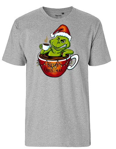 double expresso - grumpy, coffee, christmas - Fairtrade T-Shirt