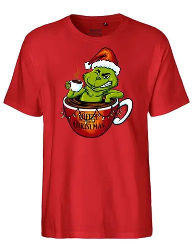 double expresso - grumpy, coffee, christmas - Fairtrade T-Shirt