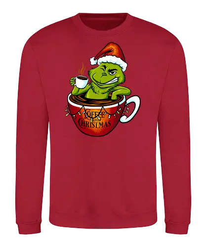 double expresso - grumpy, coffee, christmas - Sweatshirt