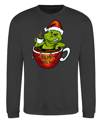 double expresso - grumpy, coffee, christmas - Sweatshirt