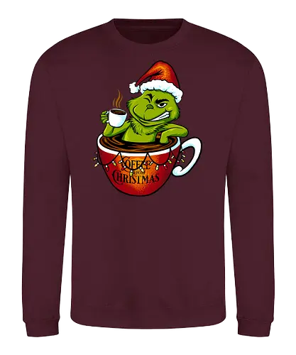 double expresso - grumpy, coffee, christmas - Sweatshirt