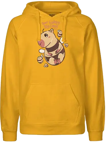 bee cappy - Capybara, bee, cute - Fairtrade Hoodie