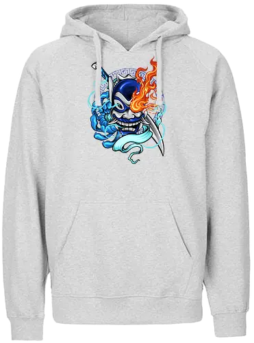 blue spirit tattoo - mask, japan - Fairtrade Hoodie